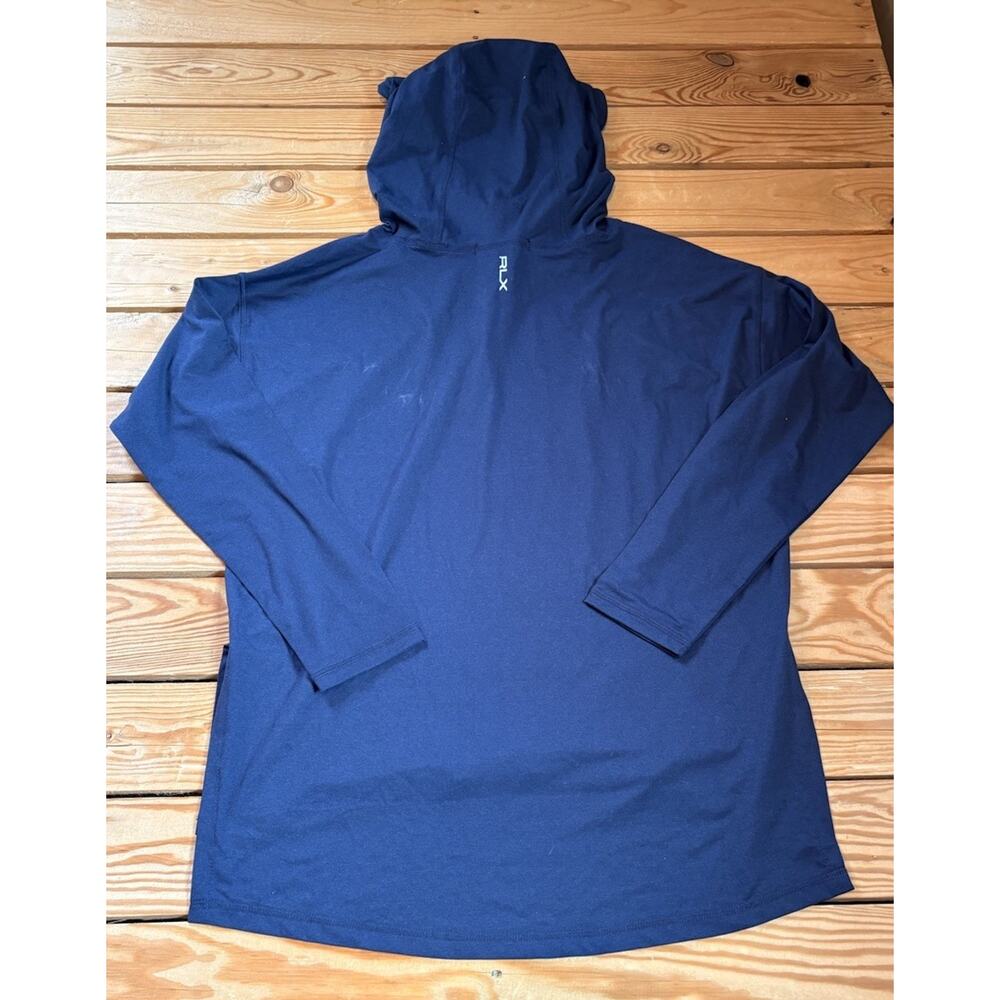 Ralph Lauren NWT $168 Women’s Hooded Athleisure Top Size M Navy P2 - Picture 2 of 8